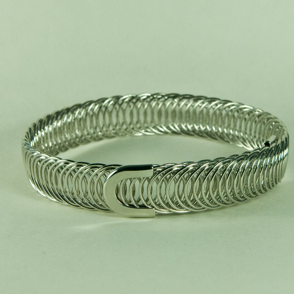 Kenneth Jay Lane, Silver Or Gold Woven Choker Very Flexible